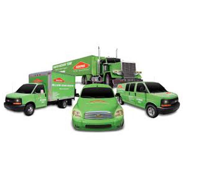 SERVPRO trucks