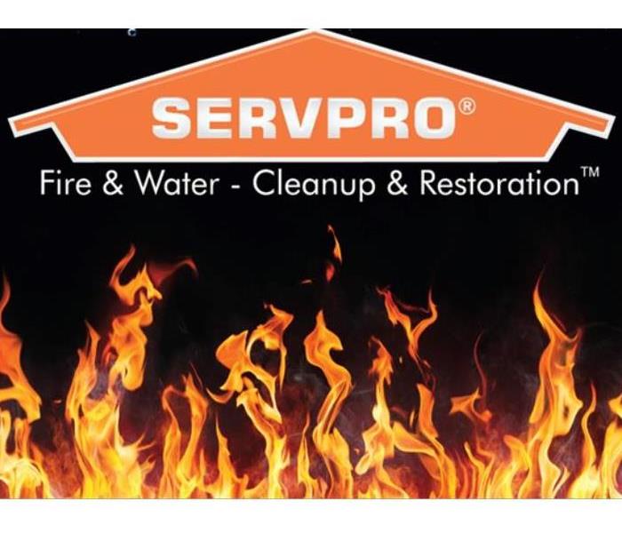 SERVPRO logo with flames